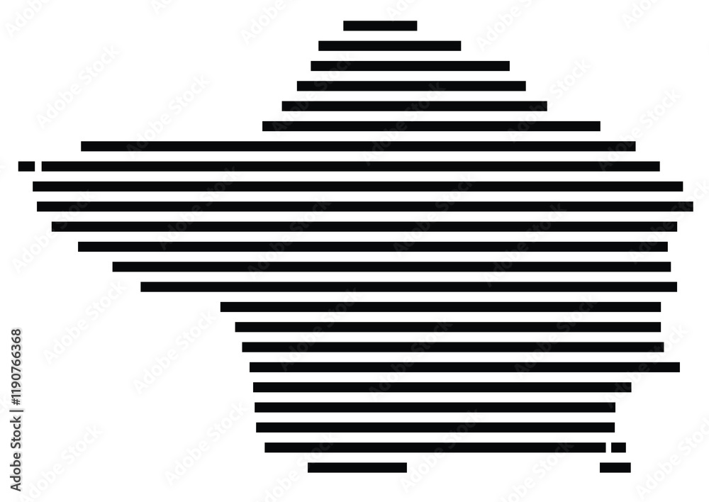 Symbol Map of the Island Ilha do Faial (Portugal) showing the island with horizontal black lines Symbol Map of the Island Ilha do Faial (Portugal) showing the island with horizontal black lines