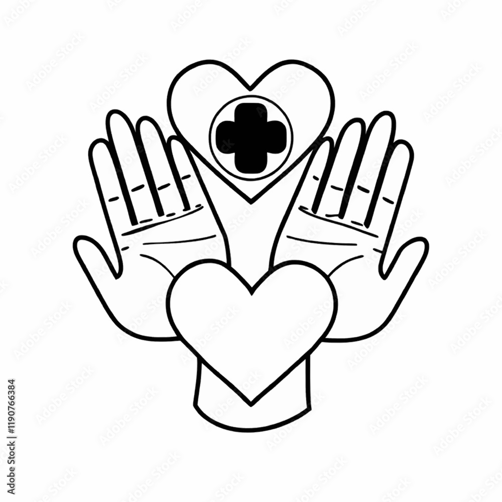 Obraz premium A red heart in the hand is a symbol of collective responsibility, where our actions contribute to a world of generosity and compassion.