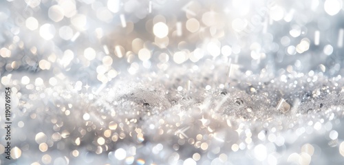Glistening Silver Bokeh for Festive Backgrounds