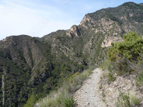 Hiking in the hills above Nerja in the Axarquia region of Andalucia, Spain. The Chillar Gorge photo