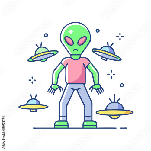 alien invader retro style vector icon, alien invader retro style vector illustration - simple illustration of alien invader retro style, perfect for logos alien invader retro style 