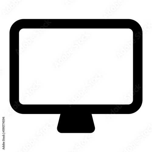 Minimalist Computer Monitor Icon