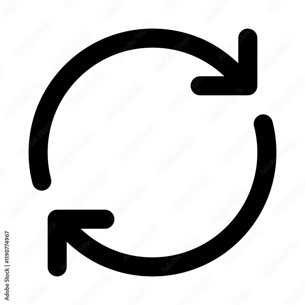 Circular Arrows Symbol for Refreshing Processes Circular Arrows Symbol for Refreshing Processes
