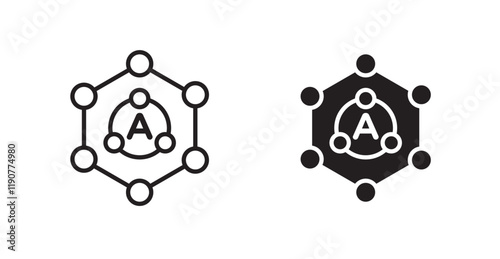 Antioxidant vector web icons set