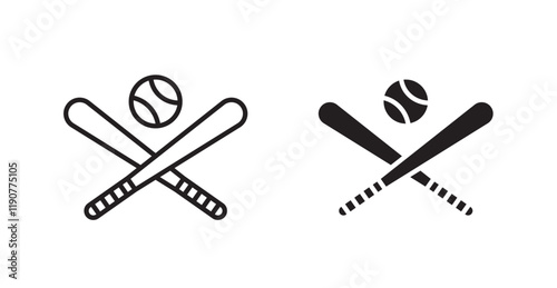 Baseball vector web icons set