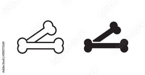 Bones vector web icons set