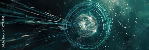 Futuristic Quantum Technology Digital Background