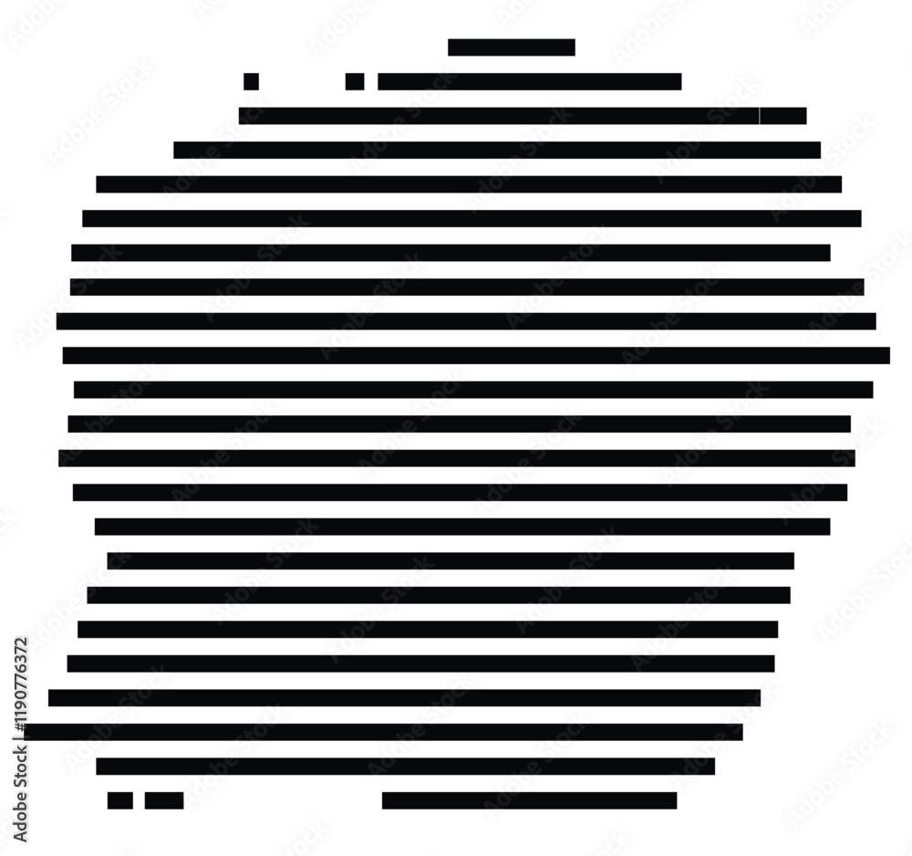 Symbol Map of the Island Gaua (Vanuatu) showing the island with horizontal black lines Symbol Map of the Island Gaua (Vanuatu) showing the island with horizontal black lines