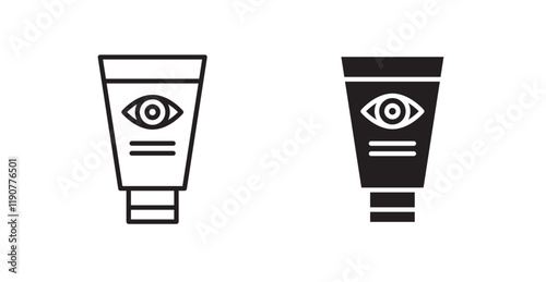 Eye cream vector web icons set