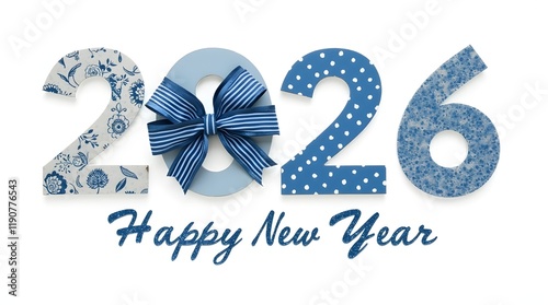 A creative representation of the year 2026. Happy new year  2026 background 