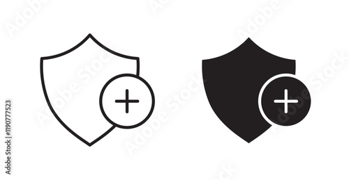 Immune guard vector web icons set