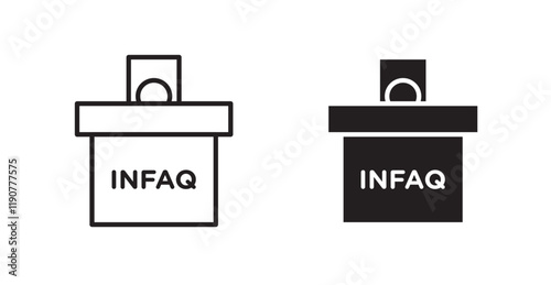 Infaq vector web icons set