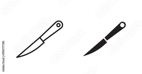 knife vector web icons set