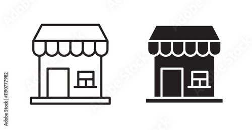 Local store vector web icons set