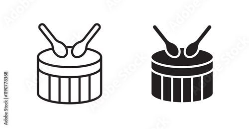 Muslim drum vector web icons set