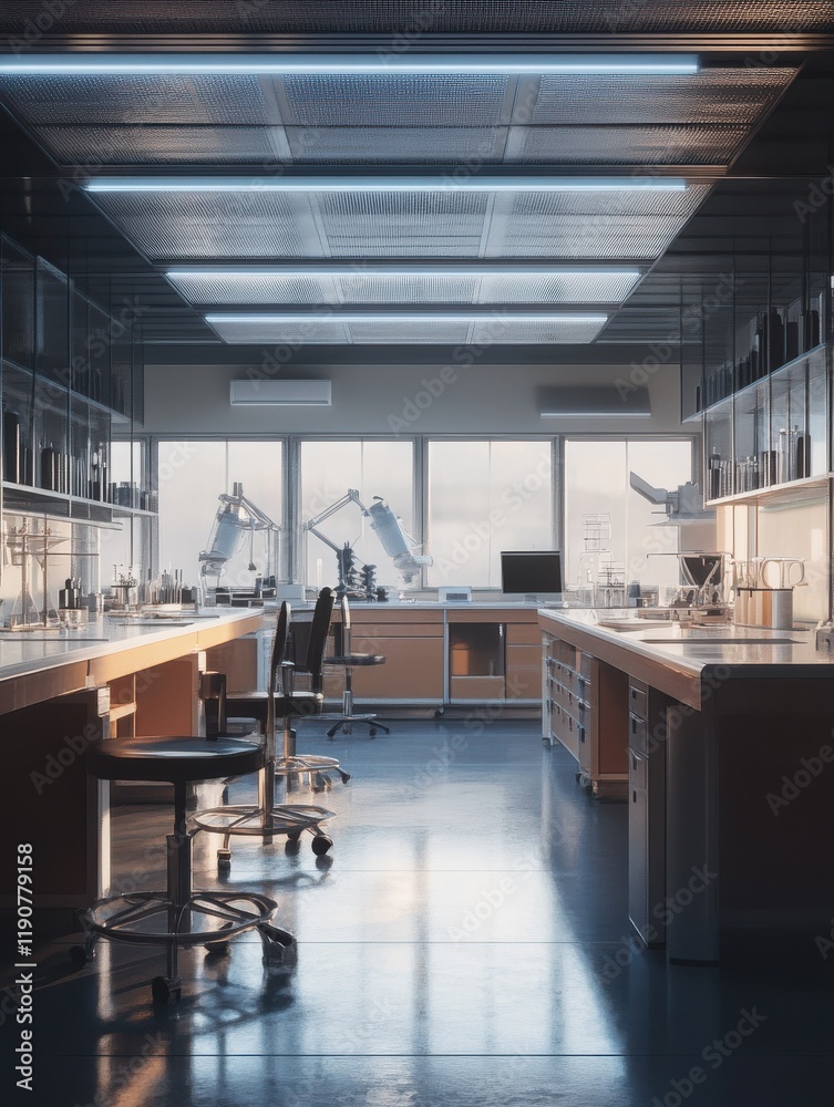 Fototapeta premium Laboratory workplace interior.