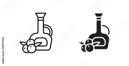 Olive oil vector web icons set
