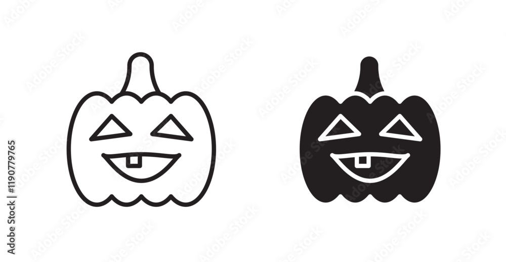 Pumpkin vector web icons set Pumpkin vector web icons set