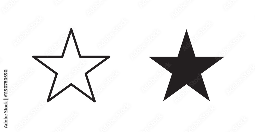 Obraz premium Star vector web icons set