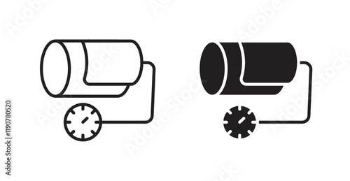 Sphygmomanometer vector web icons set