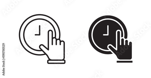 Specify at time vector web icons set