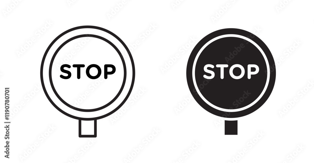 Stop vectors web signs set vector web icons set Stop vectors web signs set vector web icons set