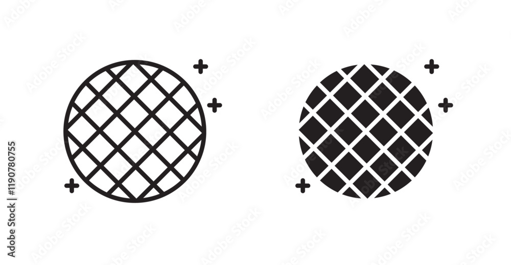 Stroopwafel cookies vector web icons set Stroopwafel cookies vector web icons set