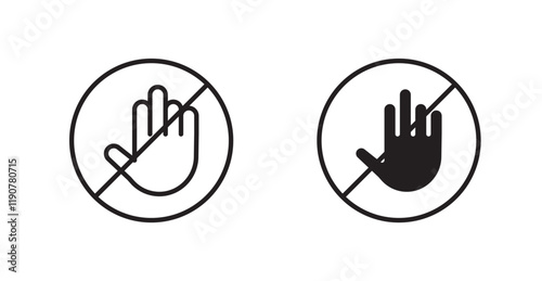 Stop vectors web signs set