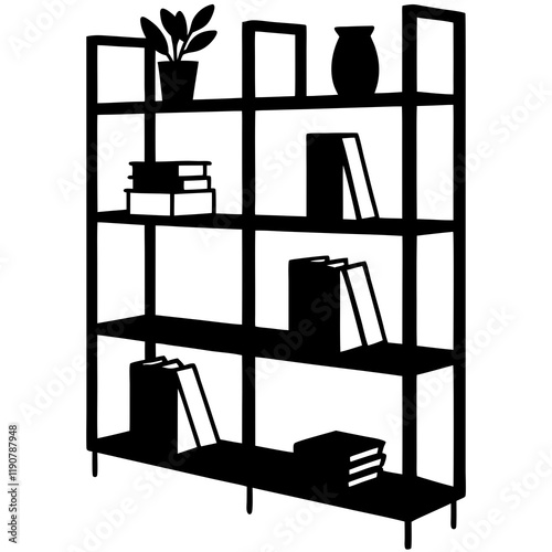 Remote Work Inspiration: Clean Lines and Book Haven desk shelf decor  