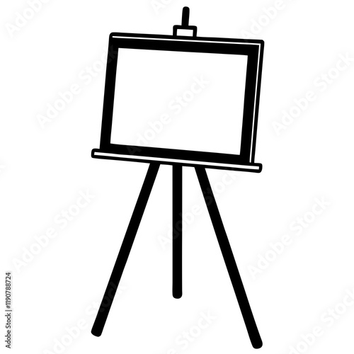 Versatile Whiteboard and Easel: Remote Work Solution icon vector      