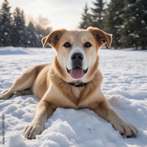 Dog in snow