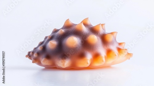 Warty Sea Cucumber Isolated on a White Background. Generative AI photo