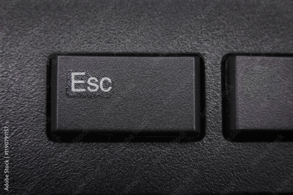 Keyboard button, ESCAPE. Information and data.