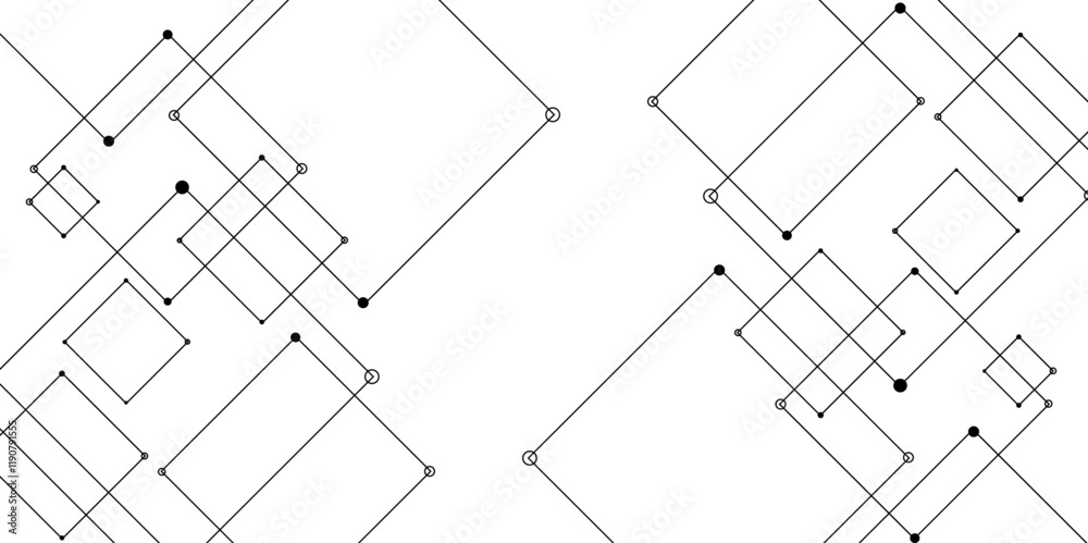 Abstract sketch of a building with lines, Abstract background. Vector abstract futuristic architecture concept with digital geometric connection lines. vector. technology communication data Science. 