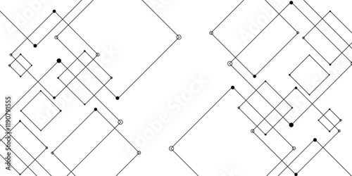 Abstract sketch of a building with lines, Abstract background. Vector abstract futuristic architecture concept with digital geometric connection lines. vector. technology communication data Science. 