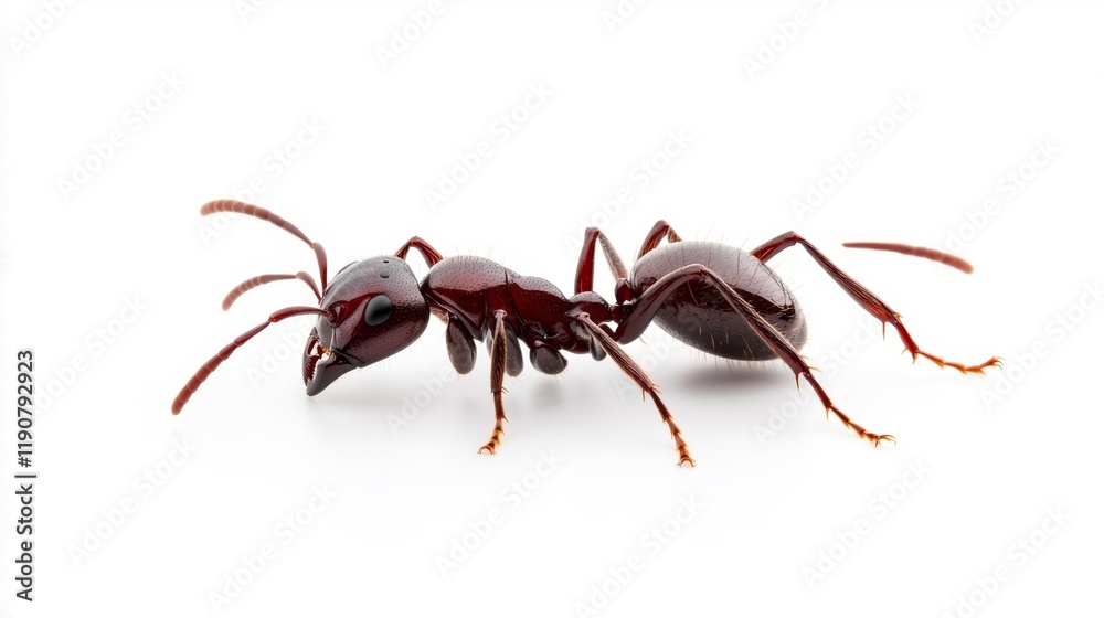 Fototapeta premium Hornet macro view on white background. Generative AI