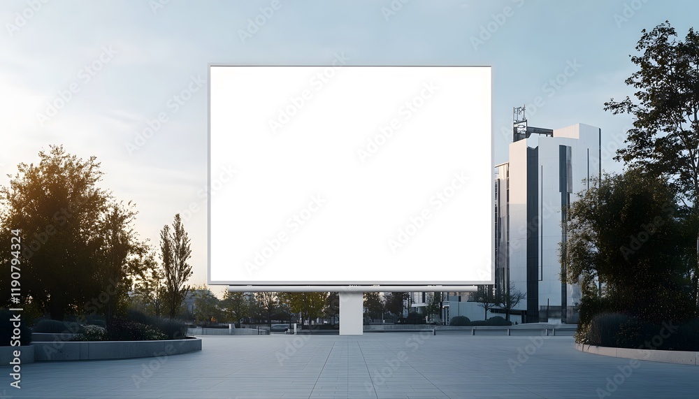 Square white trivision billboard mock up, 3d rendering. Empty tri vision bill board design mockup, Generative Ai Square white trivision billboard mock up, 3d rendering. Empty tri vision bill board design mockup, Generative Ai