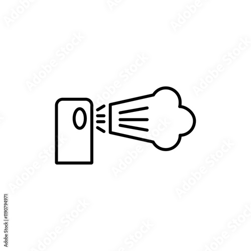 Air spray cloud icon vector outline logo sign