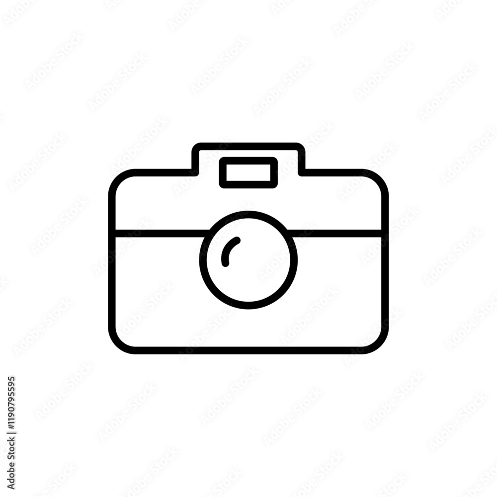 Camera icon vector outline logo sign Camera icon vector outline logo sign