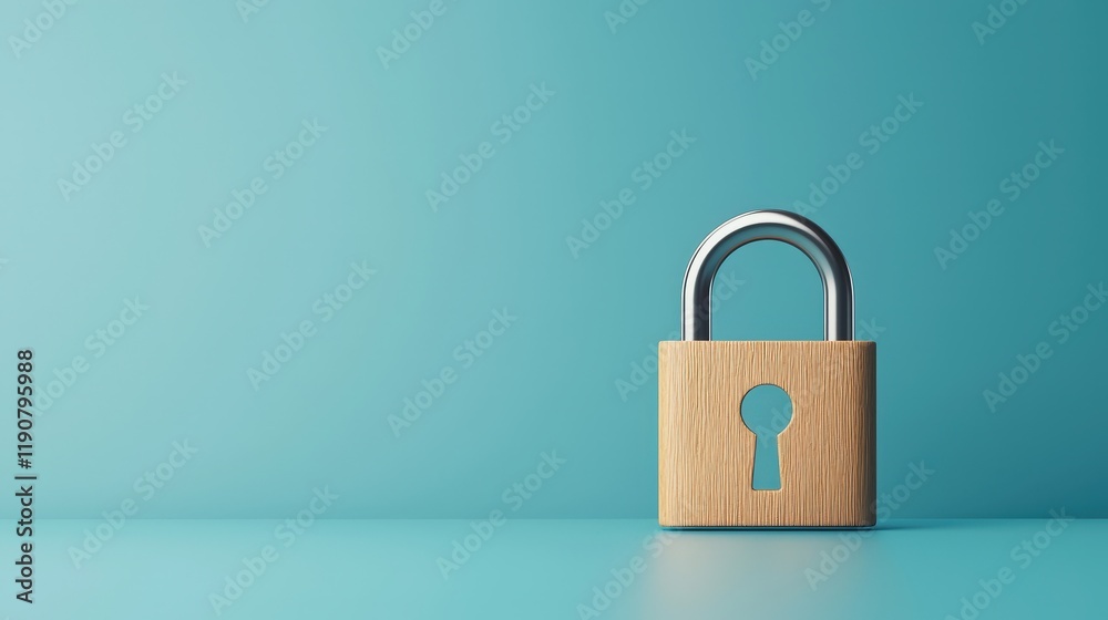 Secure Lock on a Minimalist Background Secure Lock on a Minimalist Background