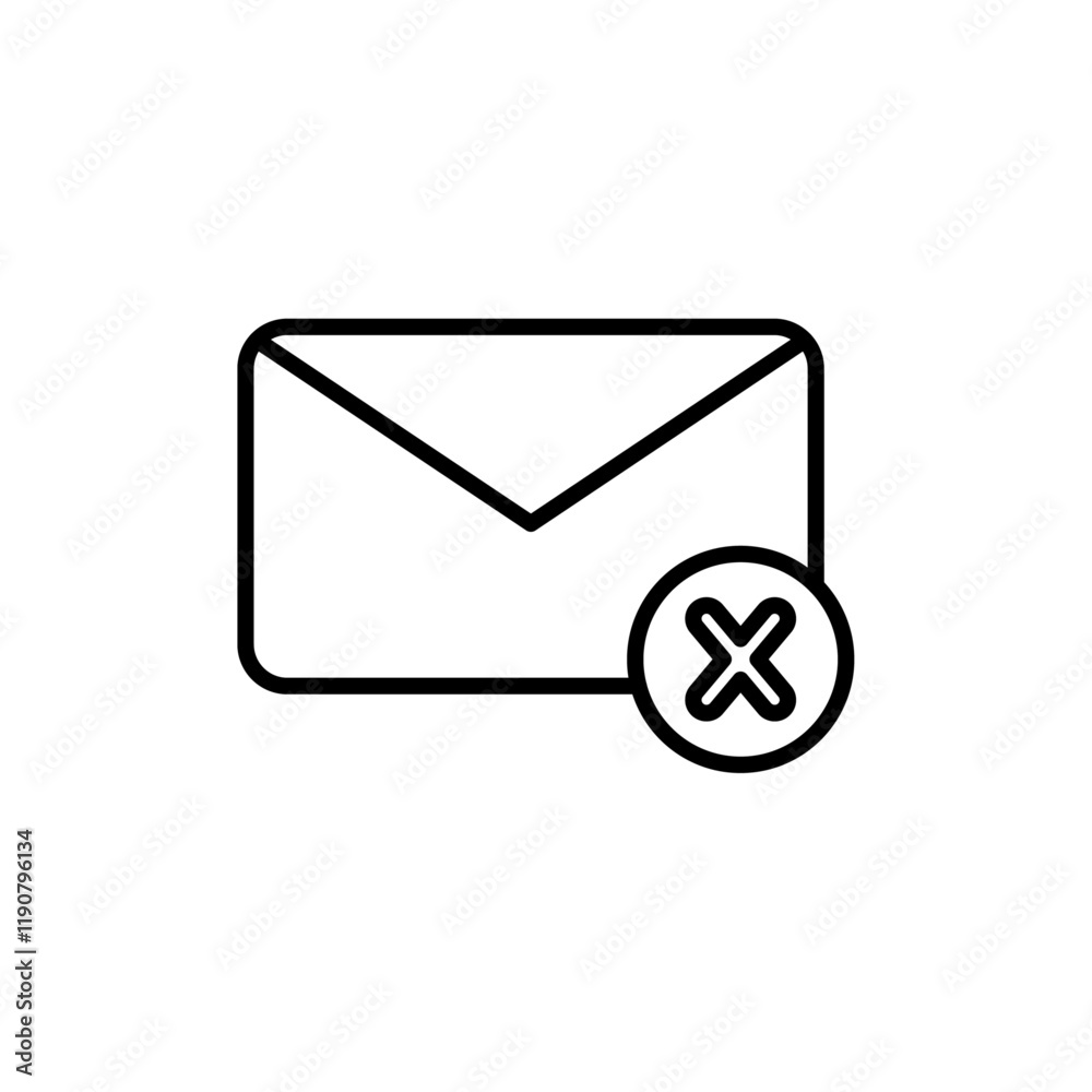 close mail icon vector outline logo sign close mail icon vector outline logo sign