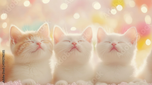 Happy cuple cute cats 