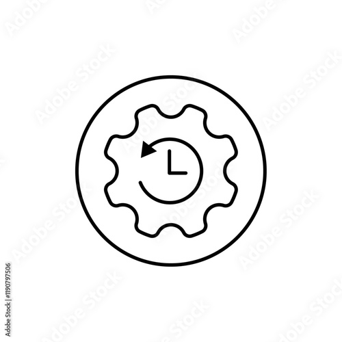 Efficiency icon vector outline logo sign