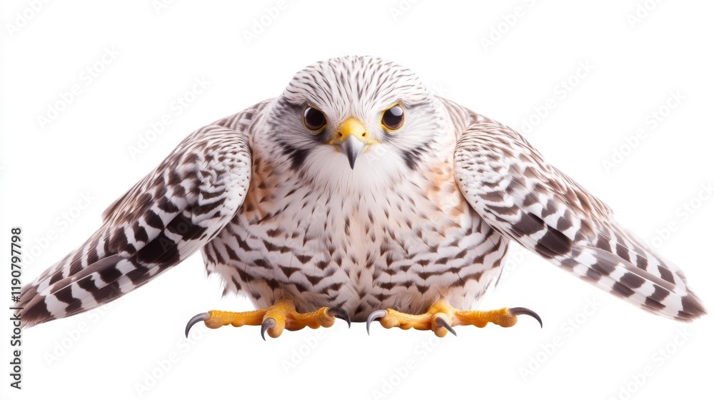 Fototapeta premium Kestrel isolated on white background. Generative AI