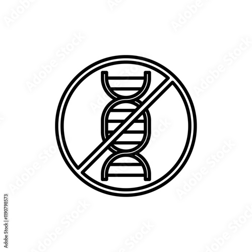 gmo free icon vector outline logo sign
