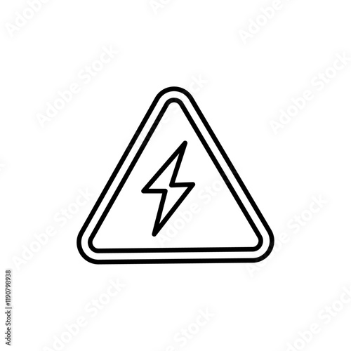 High voltage icon vector outline logo sign Free Download High voltage icon vector outline logo sign - GFXLoad