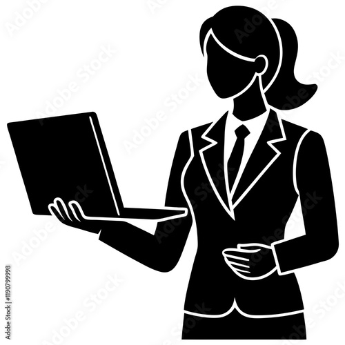 business person with laptop
