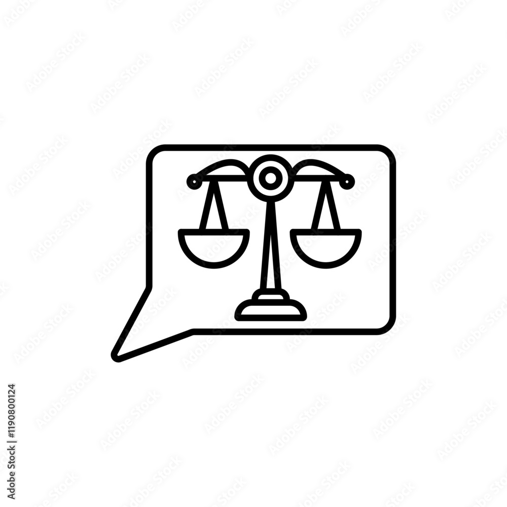 Legal advice icon vector outline logo sign Legal advice icon vector outline logo sign