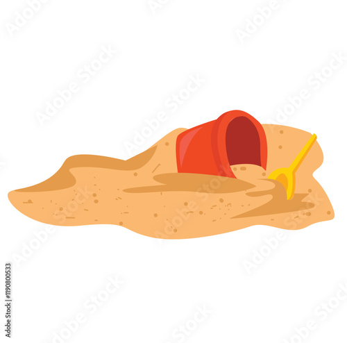  illustration of sandpit kit in sand