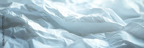 Wallpaper Mural Crumpled white paper with soft lighting creating an abstract texture in a serene environment Torontodigital.ca